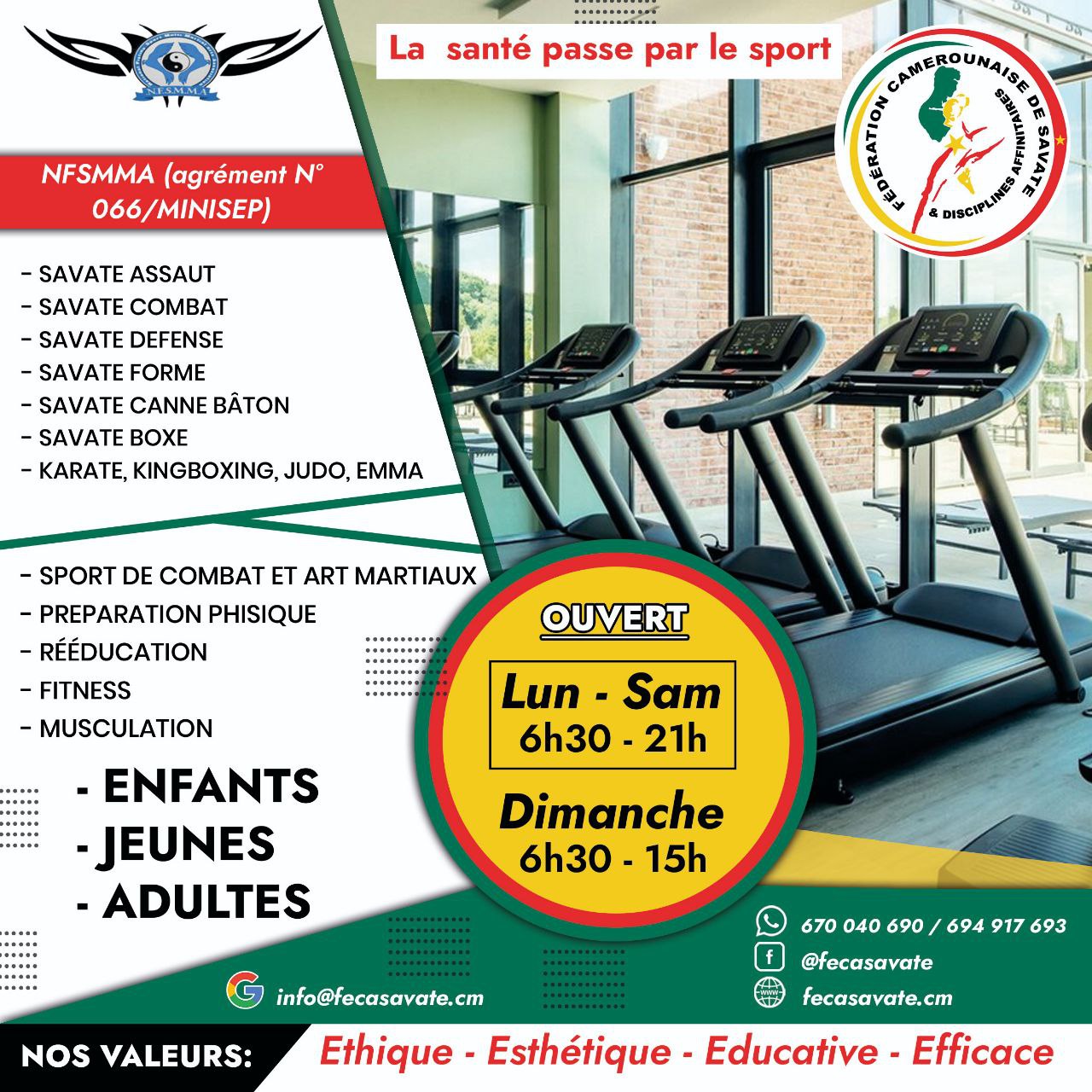 Ouverture des Salles de Sport de la Fecasavate : Un Nouveau Chapitre pour Tous